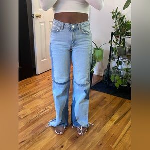 Patchwork denim jeans